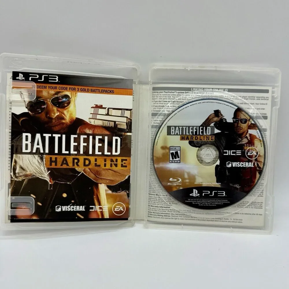 Battlefield Hardline (Sony PlayStation 3, 2015) Game‎ Case And Inserts Tested